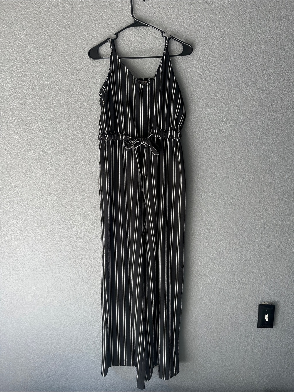 Black and White Wide Leg Jumpsuit